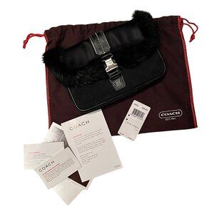 Vintage Real Rabbit Fur Coach Purse